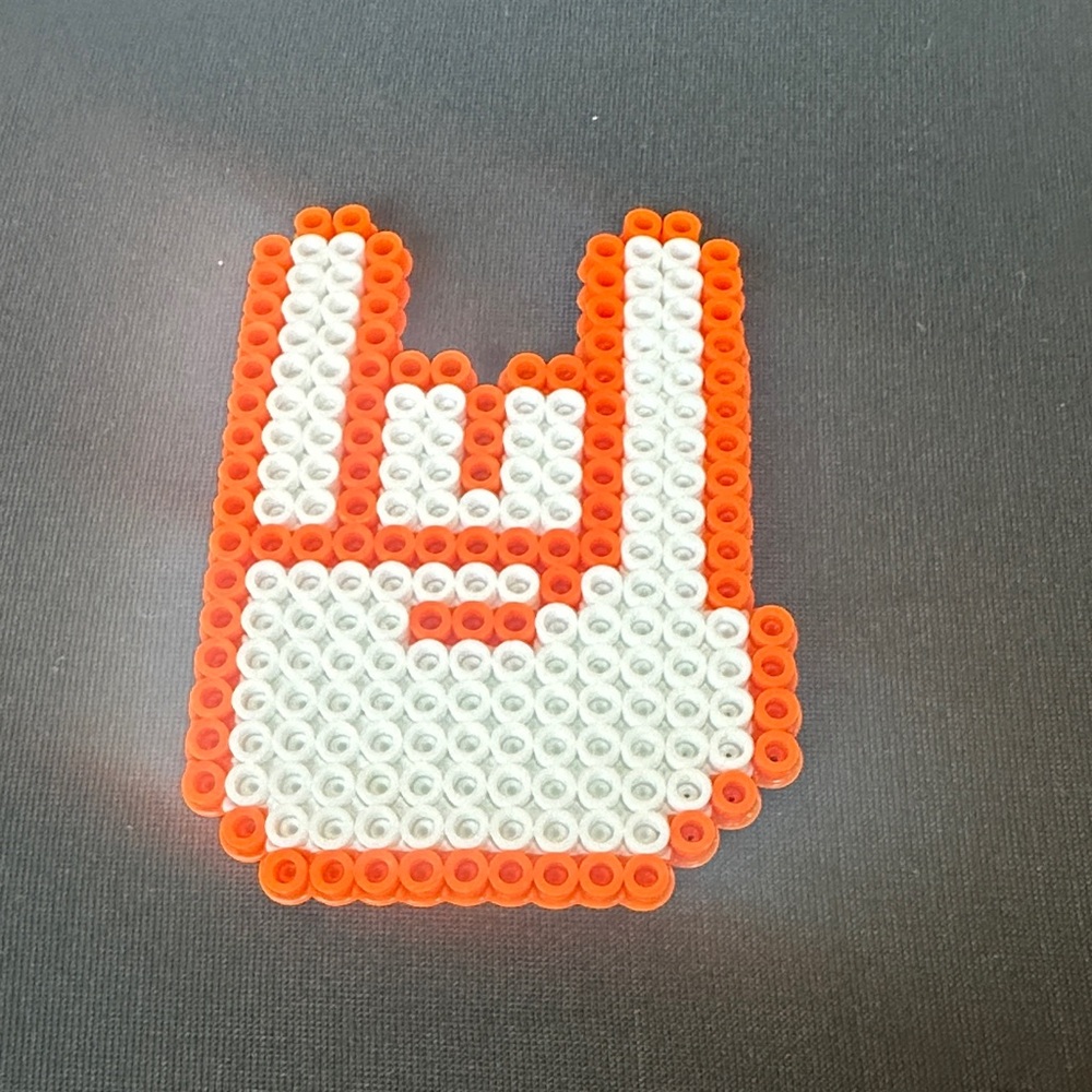Rock on Hand Sign Perler bead magnet